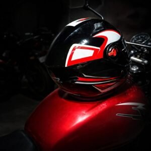 PREMIUM BLACK AND RED HELMET
